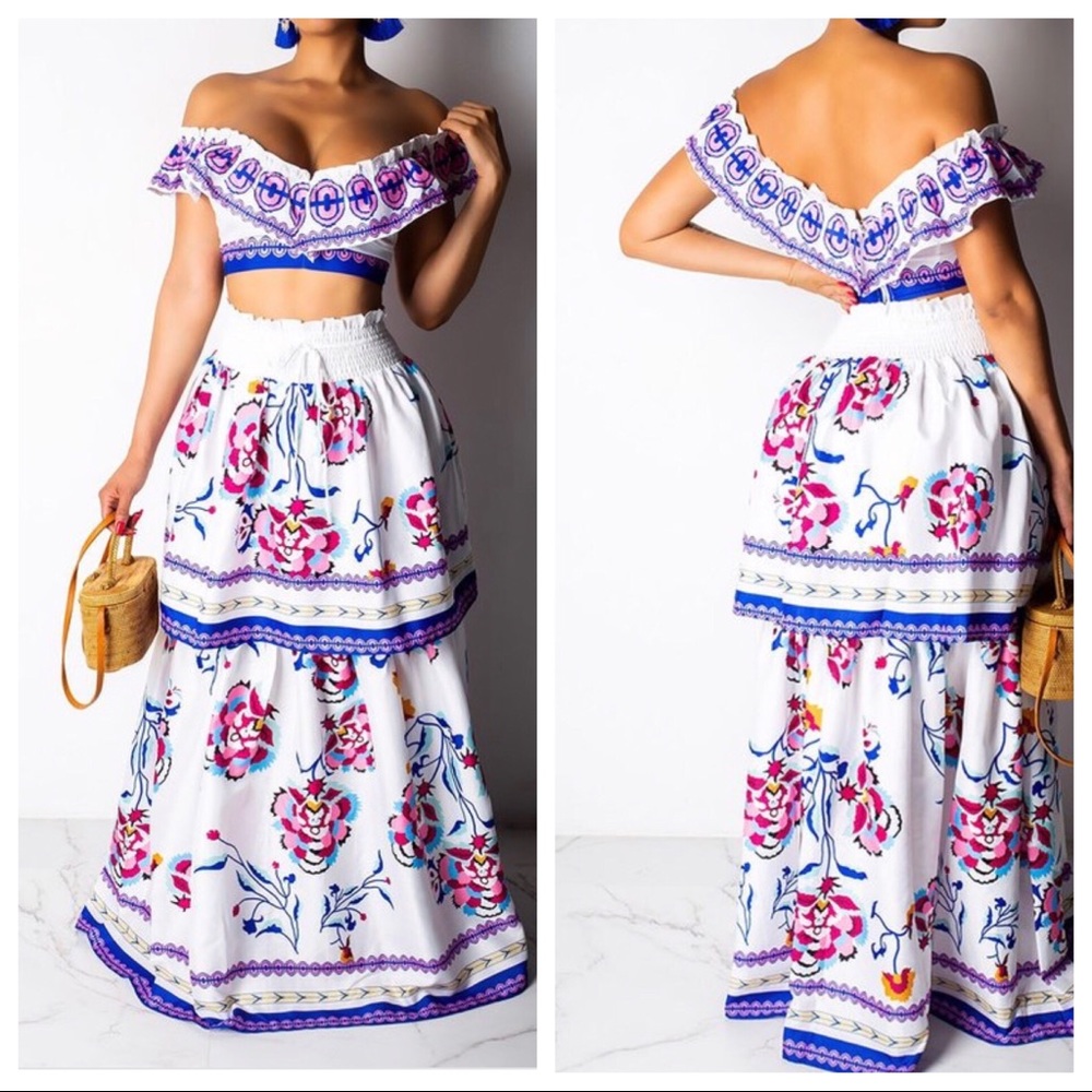 Two piece skirt set